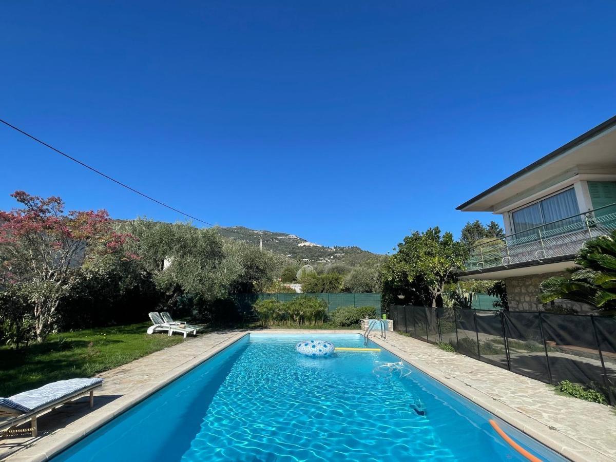 Bas De Villa Avec Acces Piscine Pres De Nice Cannes Monaco Carros Exterior photo
